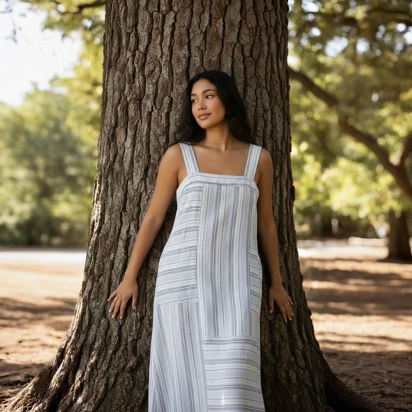 52seven Stripe Sleeveless Dress Size Small - Picture 2 of 14